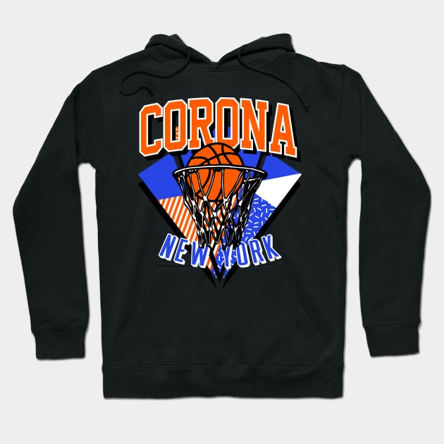 Corona New York Throwback Basketball Hoodie by funandgames